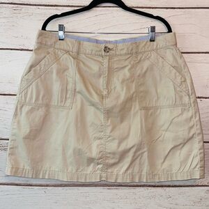 Croft & Barrow Effortless Stretch Khaki Skort | Size 12 Office Summer Pickleball